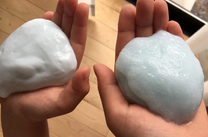 材料2つ ホウ砂なしで簡単にスライムが作れる