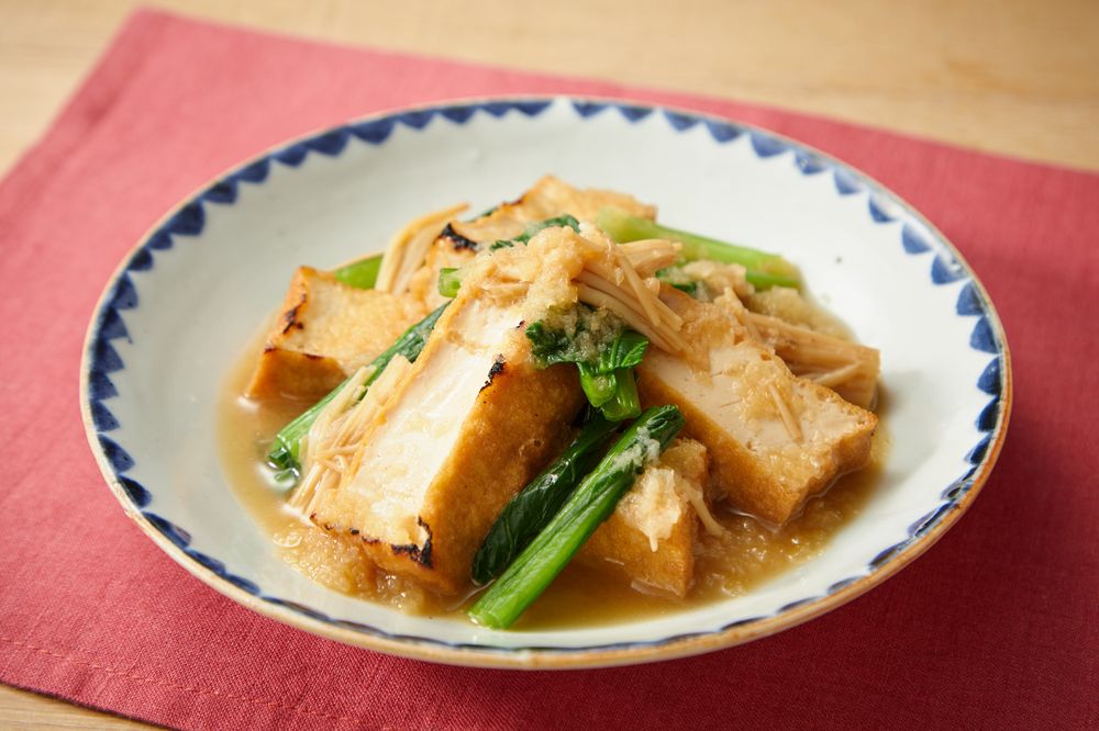 味付け簡単！小松菜と厚揚げの煮浸し