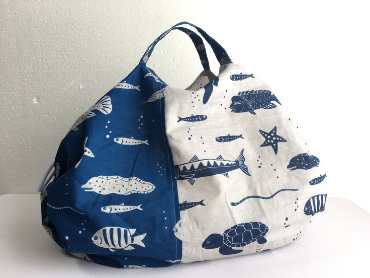 DIY 手ぬぐい2本で大きめバッグ TENUGUI Reusable Bag ケーキも運べる