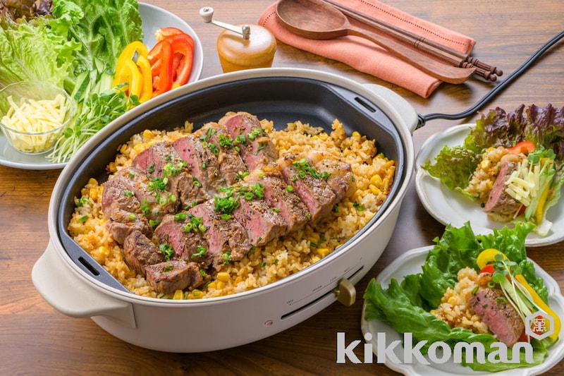 炊飯器でビーフペッパーバターライス