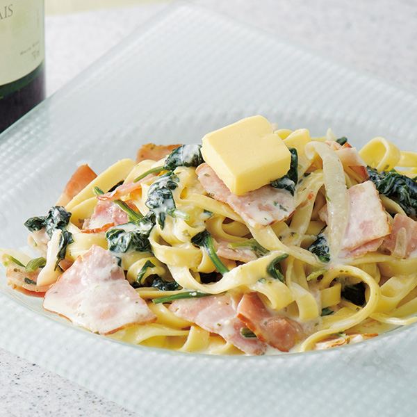 きのこたっぷりクリームフェットチーネの作り方