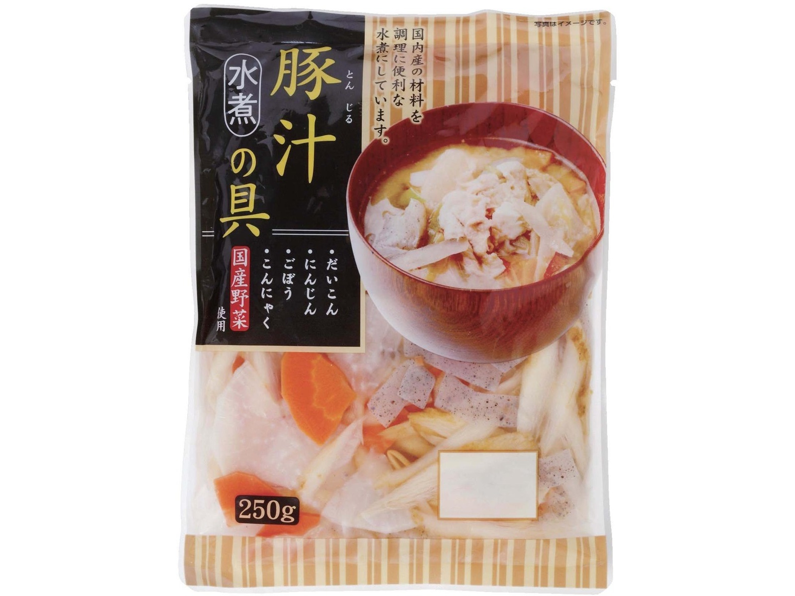 具だくさん! つきこんにゃくの豚汁