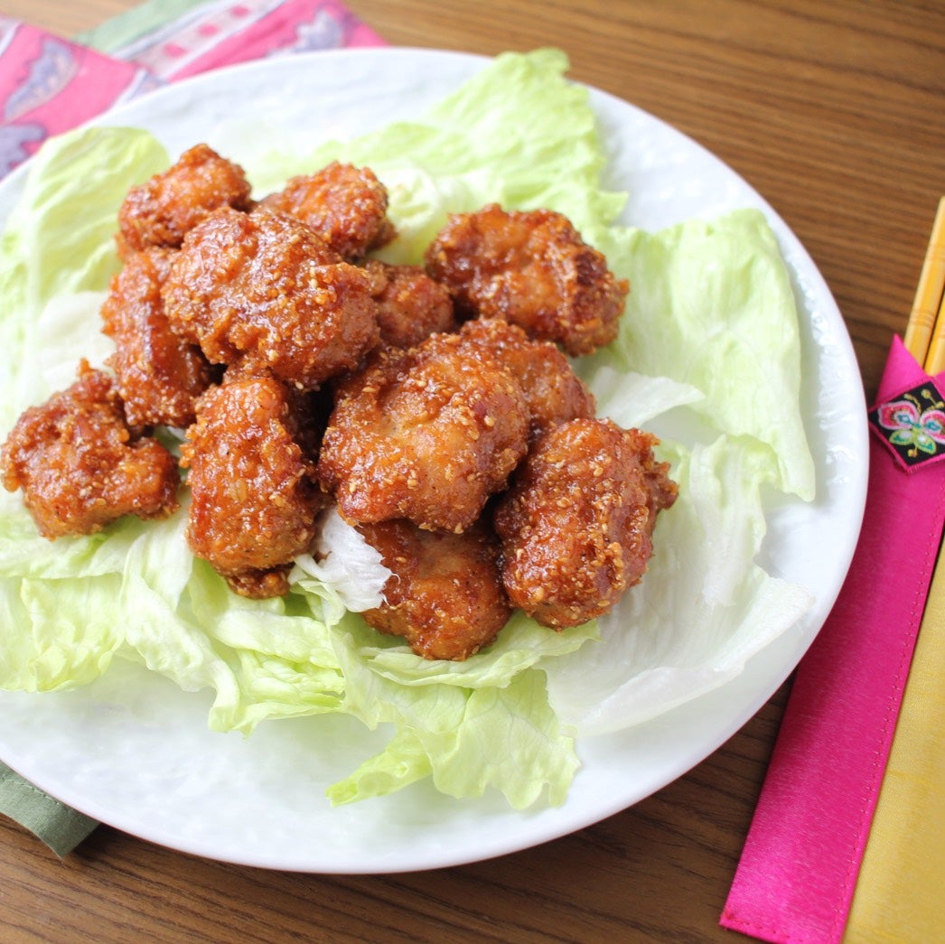ササミのから揚げでヤンニョムチキン