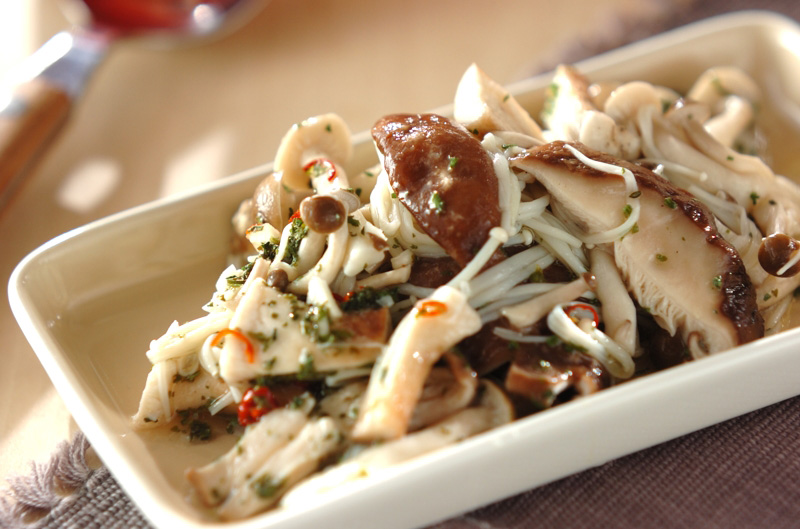 焼き夏野菜のきのこマリネ無農薬・有機野菜・無添加食材レシピ