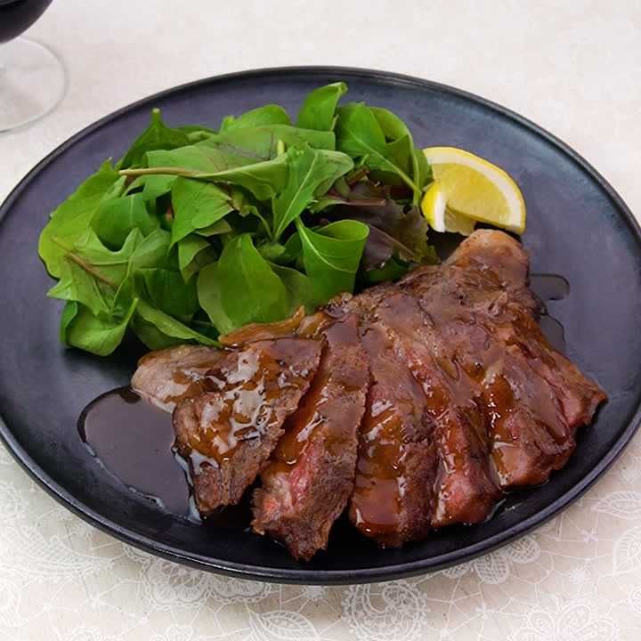 牛切り落とし肉でステーキ風