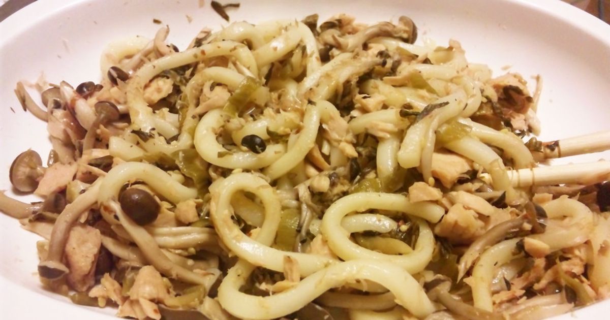 ツナと卵の焼きうどん お肉なしでもOK！