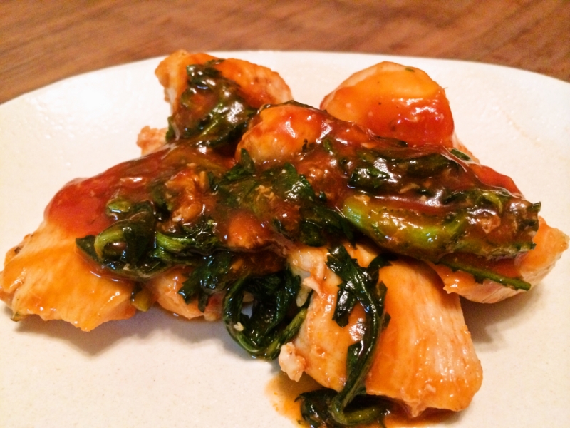 鶏ムネ肉のケチャップ炒め