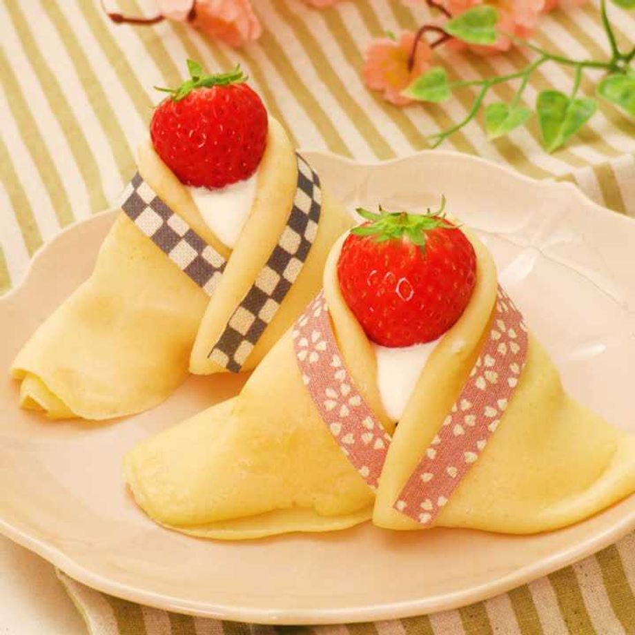 ひな祭り ひしもち色のミニ蒸しパン