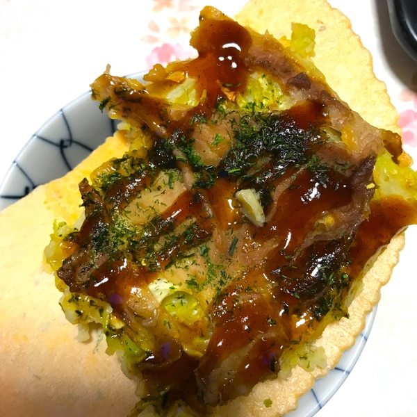 余った冷ご飯で簡単！レンジでパリパリ「青のりえびせんべい」