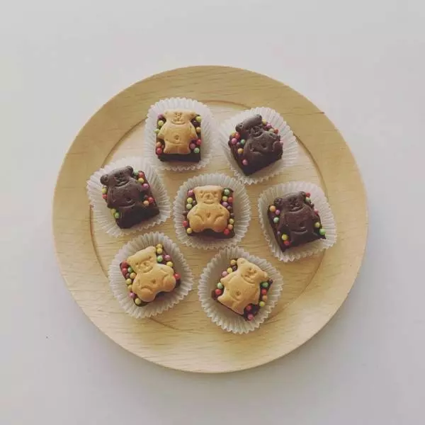 簡単かわいい✨くまちゃんサブレ バレンタインにピッタリ！ひまごはん、ひよおやつ。ひまひよのお母ちゃんのブログ