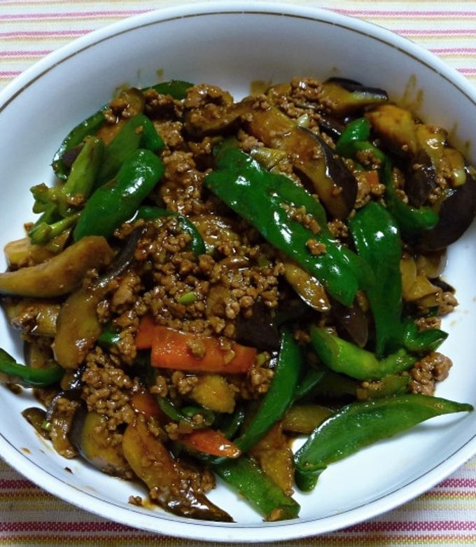 子どももOK！茄子とピーマンがおいしい◎豆板醤甜面醤なしの辛くない味噌麻婆茄子 味付けは献立みそだけ