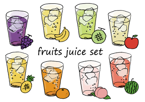 桃ジュース手描きイラスト無料イラスト・フリー素材なら「イラストAC」