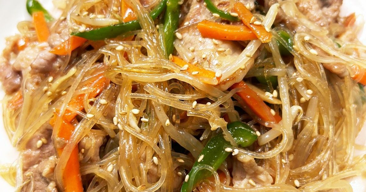 しらたきと豚こまのヘルシーチャプチェ