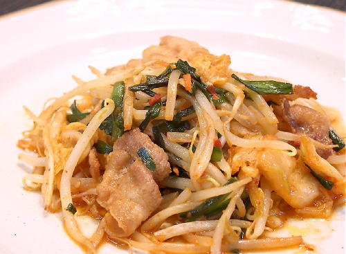 豚キムチかんたんレシピ桃屋