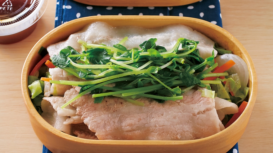 豚しゃぶとほうれん草のごま酢和え お弁当おかずに♪