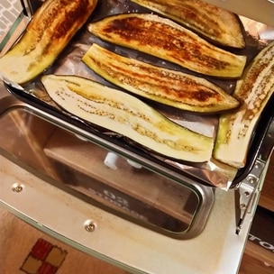 オーブントースターで焼きなす