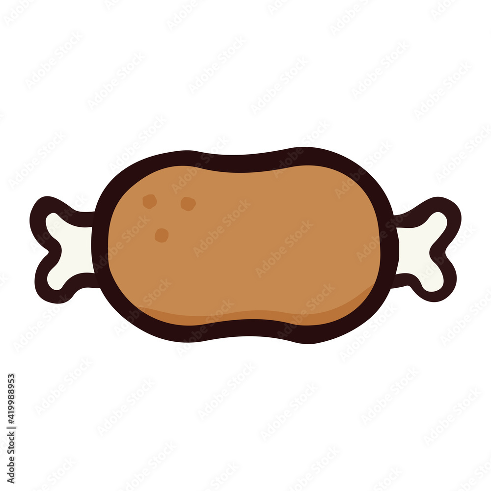 ステーキの無料イラスト - 高級お肉の食のフリー素材 - チコデザ