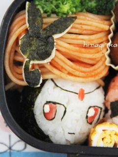 キャラ弁、今回はふたり分 ポケモン ミュウ＆ピカチュウ- アラフィフママの雑記ブログ 縮