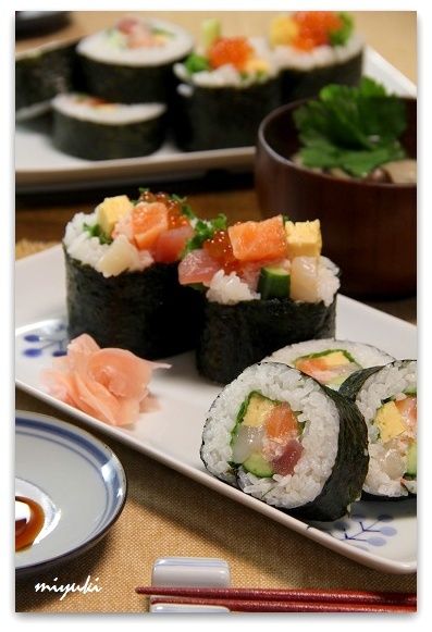 おうち手巻き寿司、盛り付けのコツ☺︎おかちまい オフィシャルブログ
