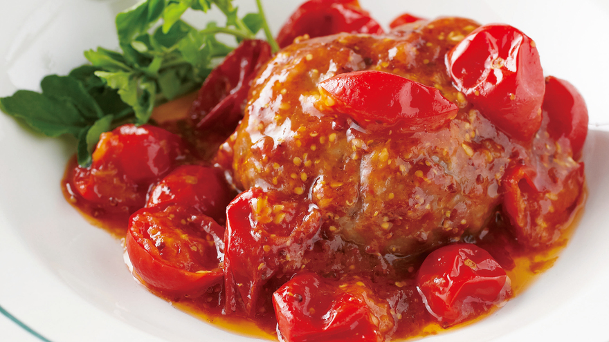 トマトの煮込みハンバーグ