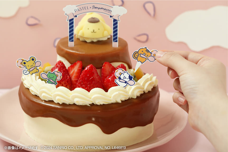 🍮ポムポムプリンのケーキ🍮kittofficialポムポムプリンポムポムプリンケーキサンリオキャラクターキャラクターケーキお祝いケーキ立体ケーキ写真ケーキフォトケーキプリントケーキ パーティケーキ誕生日ケーキ🎂 記念日ケーキ記念日ケーキ