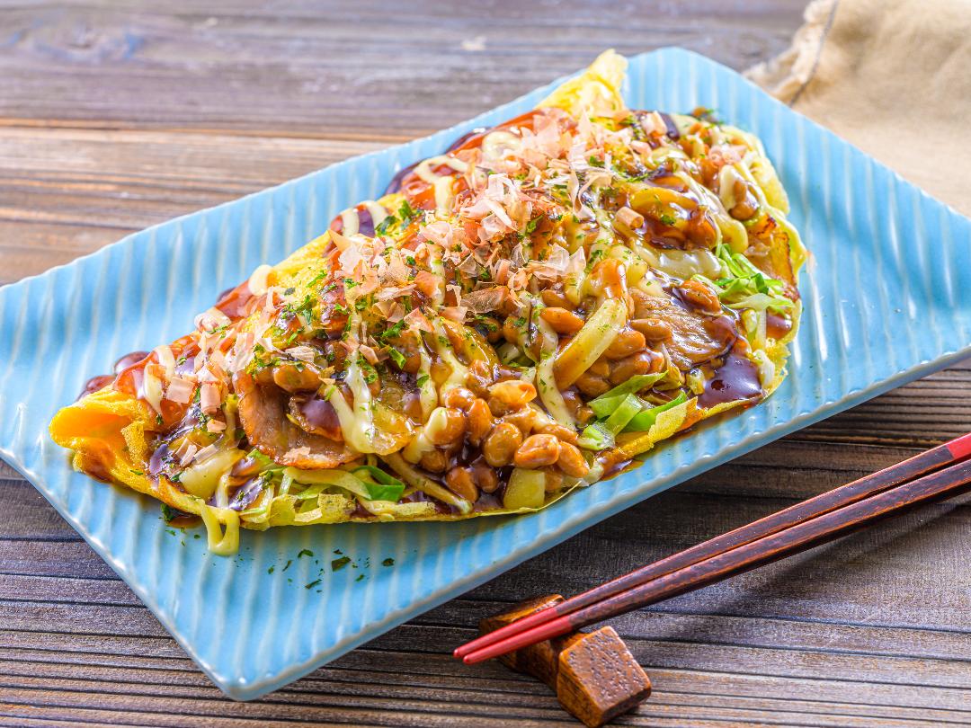 ネバネバとろ〜り! 納豆チーズオムレツ