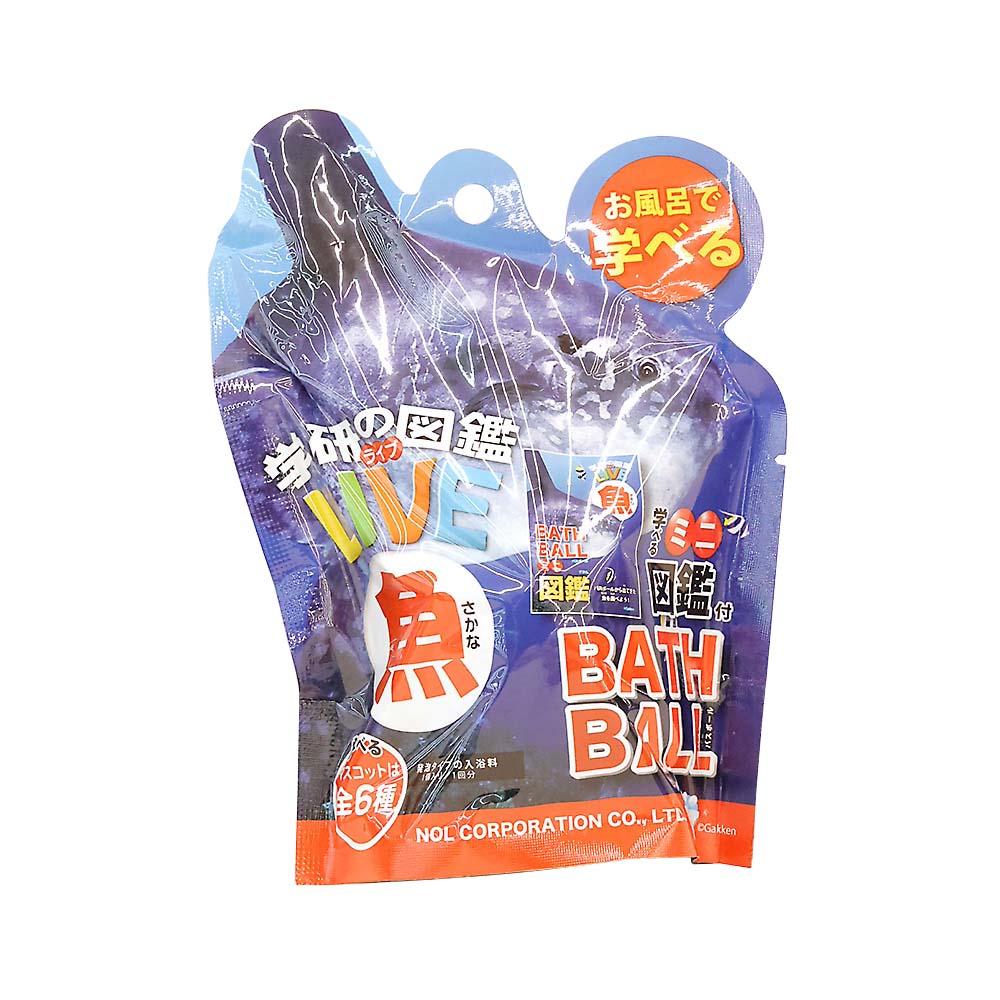 ノルコーポレーション 学研の図鑑ライブ 魚バスボール 発泡タイプの入浴料 美しい海の香り 1個 90g入直送品- アスクル