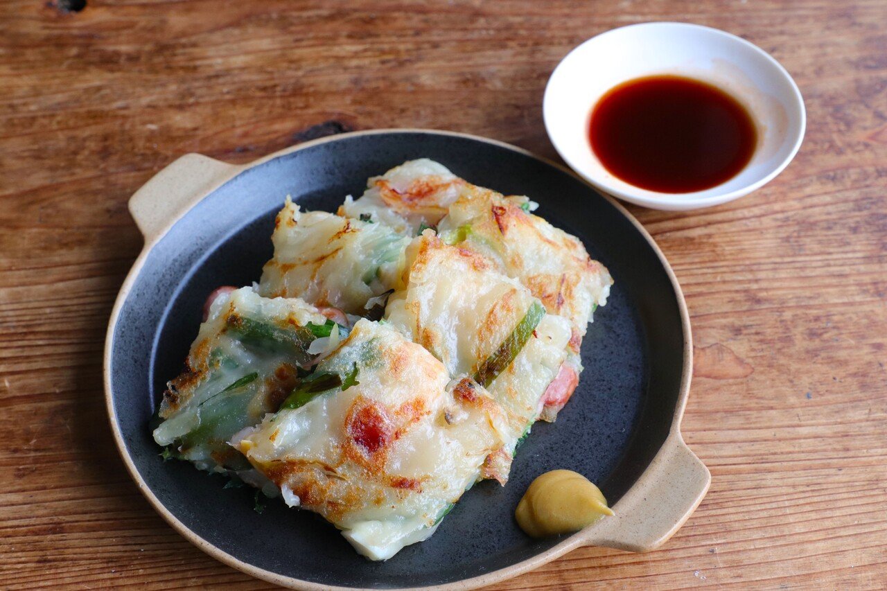 おつまみに そうめんチヂミ