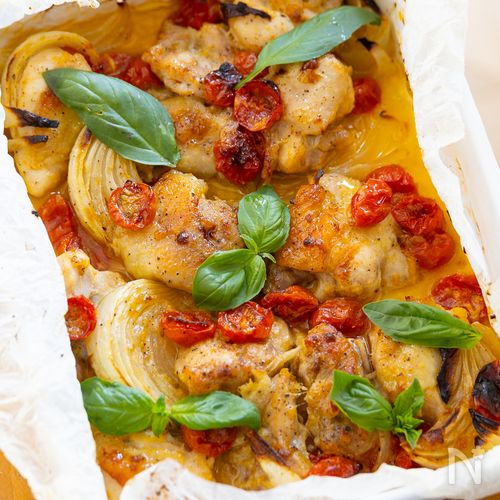 鶏肉のトマトソース焼き