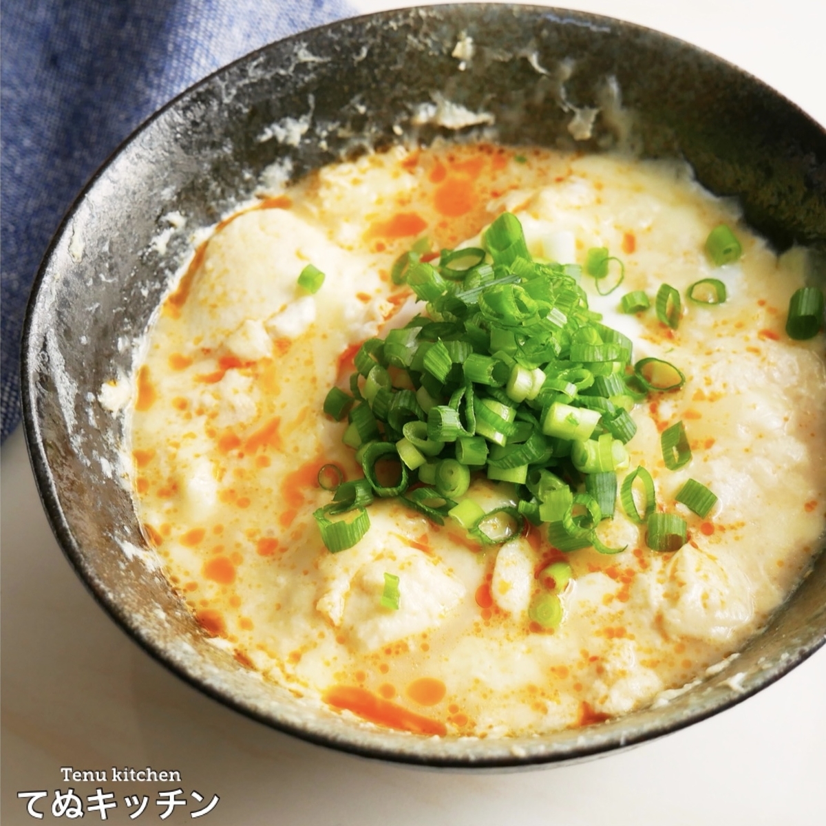 レンジで！豆腐とホタテの卵中華あんかけ