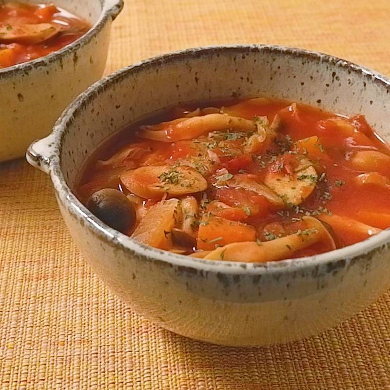 『ダイエットや置き換えにも◎野菜たっぷり♪燃焼トマトスープ』