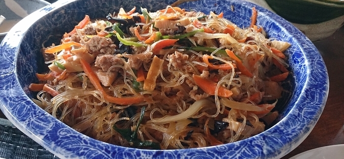 ひき肉とはるさめのみそ炒め