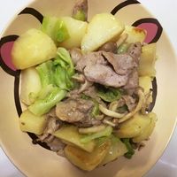 じゃがいもと豚肉のみそ煮