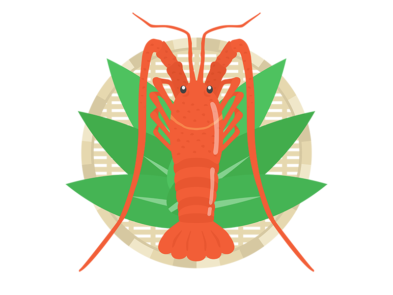 おせち 伊勢海老入り お重柄色のイラスト素材57524643- PIXTA