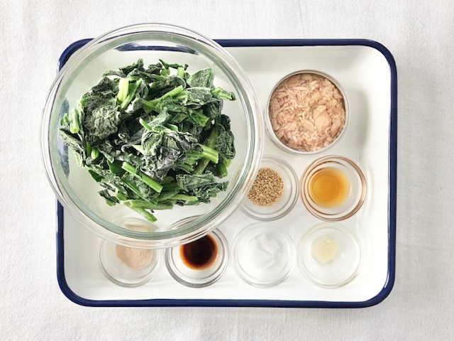 ほうれん草のツナコーンサラダ