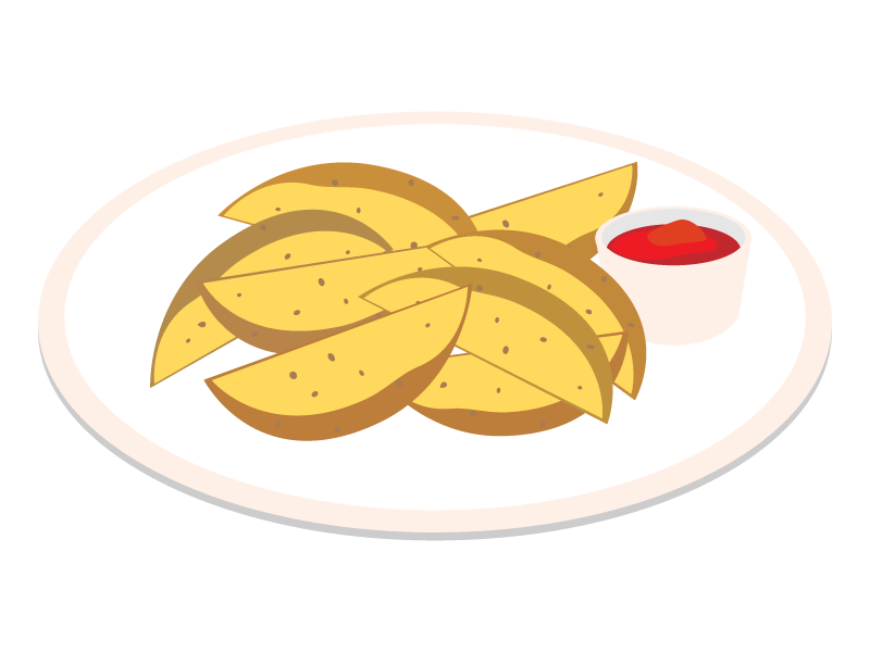 ポテトを食べるメタボ女子のイラスト素材23292702- PIXTA