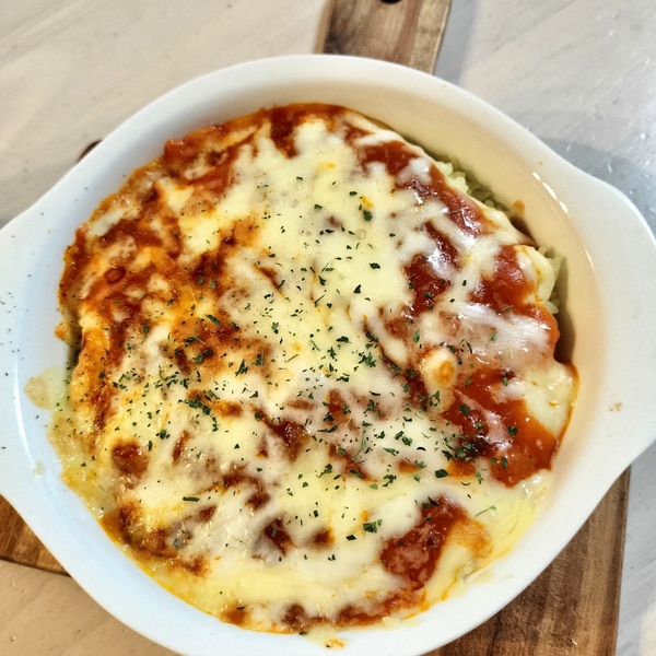 市販のミートソースで！手抜きミラノ風ドリア