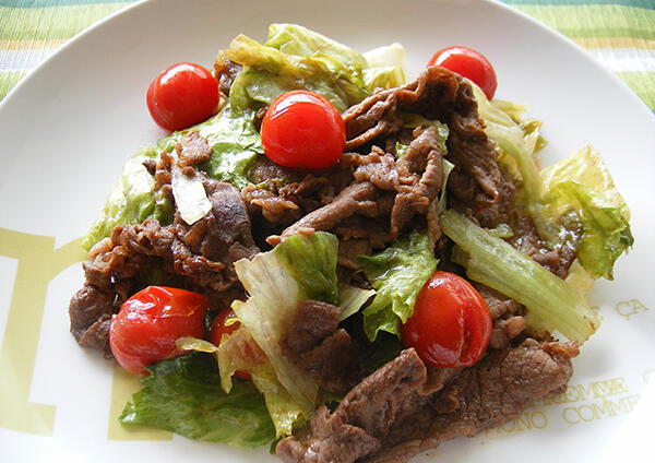 牛肉トマトの卵炒め