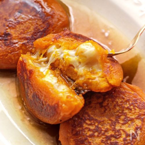 Trick or とろ〜り！かぼちゃチーズもちHow To Make Pumpkin Cheese Rice Cake - YouTube