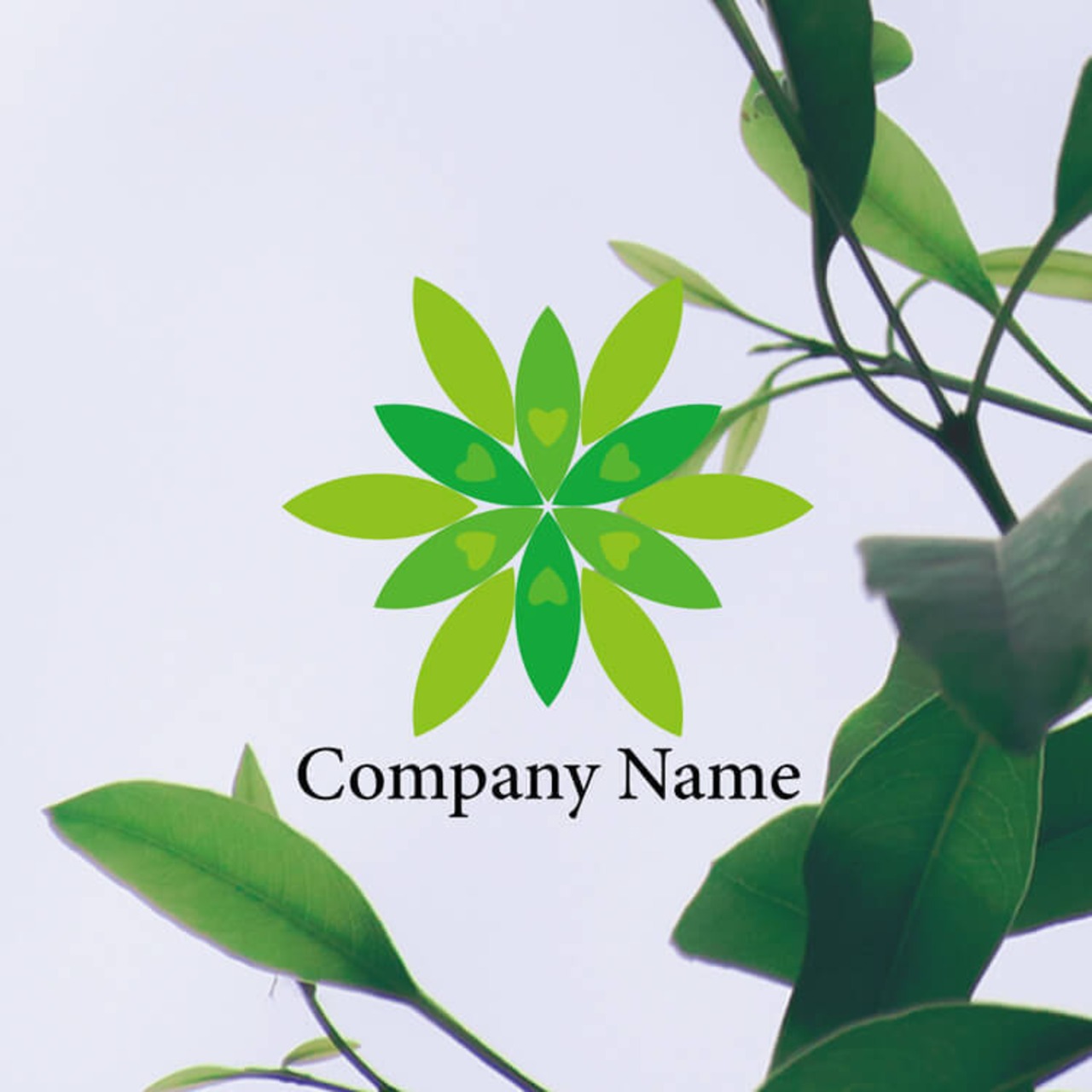 葉っぱとハートのロゴマーク販売ロゴマークの購入ならロゴ市ストア