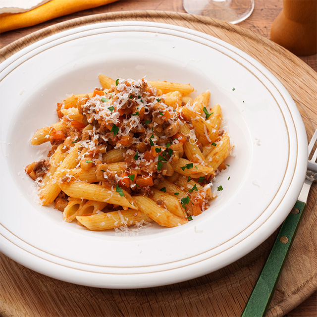 超簡単！ペンネのボロネーゼ