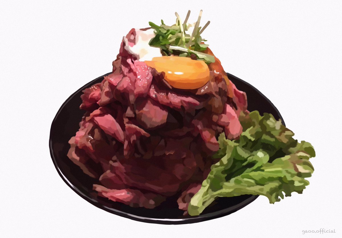 クリスマスのご馳走 ローストビーフ ：イラスト無料