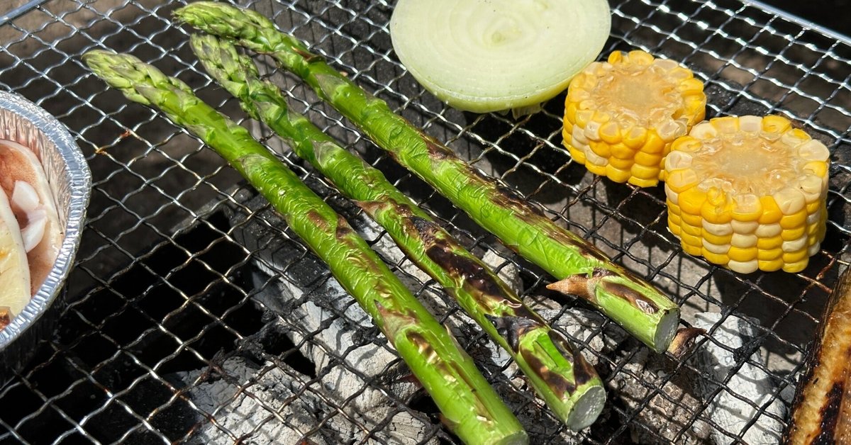 キャンプ飯 博多串焼き!アスパラガス豚巻き串の作り方 簡単レシピ