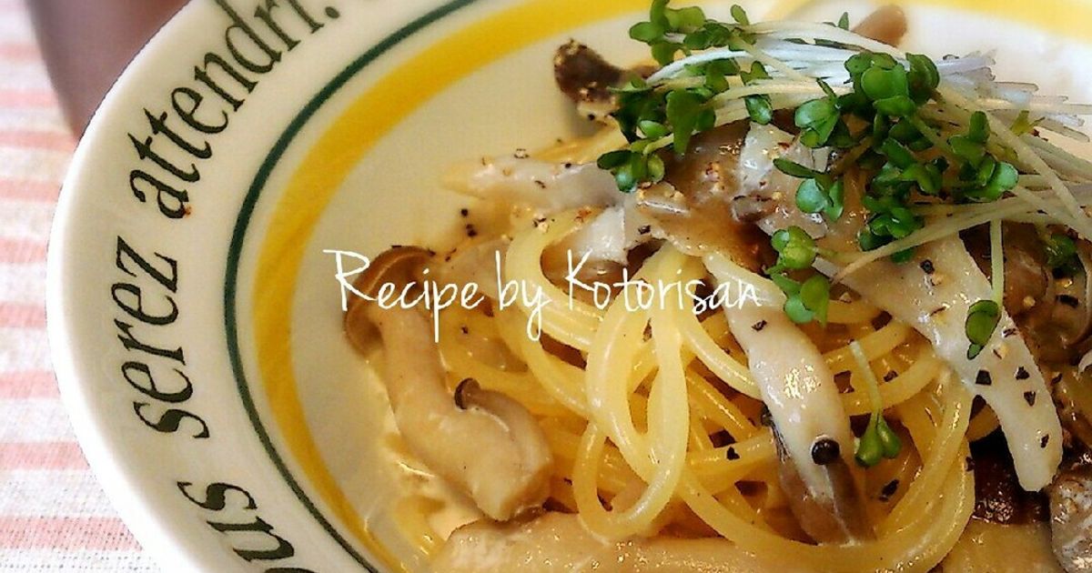 ワンパンでできる きのこたっぷりおつまみパスタ