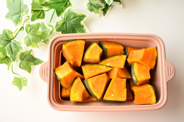 冷凍しても美味しい!電子レンジで簡単、かぼちゃの煮物のレシピ