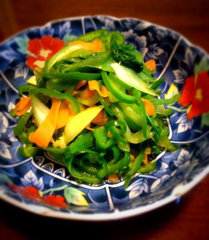 レンジで5分! ピーマンと油揚げのお浸し 調味料1つで簡単