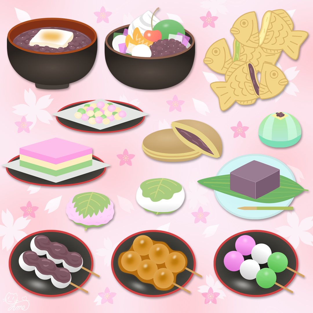 和菓子 – イラストせんせい使いやすいフリー素材集