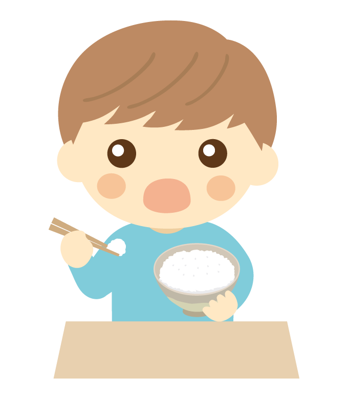 パグ ご飯を食べる かわいい犬の無料イラスト70019素材Good