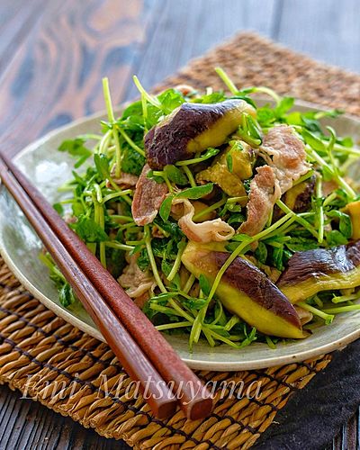 しっとりシャキうま‼︎ 香味野菜と蒸しナスの冷しゃぶサラダ‼︎お肉屋さんの楽旨レシピ
