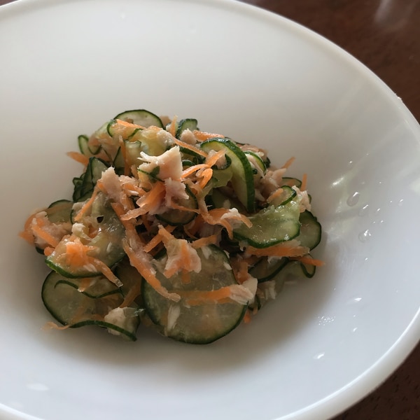 きゅうりとツナの中華和え